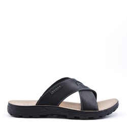 Man sandal in faux leather