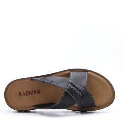 Man sandal in faux leather