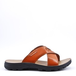 Man sandal in faux leather