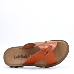 Man sandal in faux leather