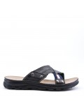 Man sandal in faux leather