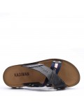 Man sandal in faux leather