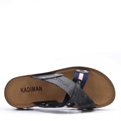 Man sandal in faux leather