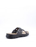 Man sandal in faux leather