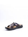 Man sandal in faux leather