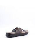 Man sandal in faux leather