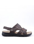 Man sandal in faux leather