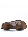 Man sandal in faux leather