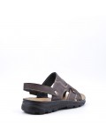 Man sandal in faux leather