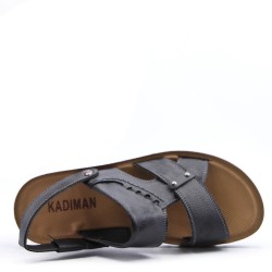 Man sandal in faux leather