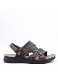 Man sandal in faux leather