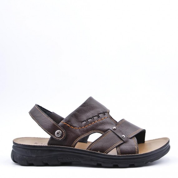 Man sandal in faux leather