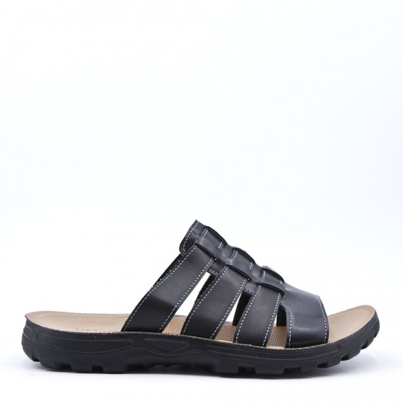 Man sandal in faux leather