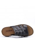 Man sandal in faux leather