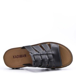 Man sandal in faux leather