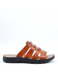 Man sandal in faux leather