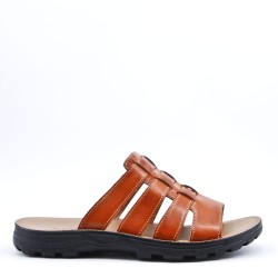 Man sandal in faux leather