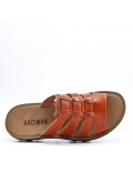 Man sandal in faux leather