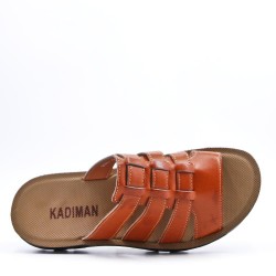 Man sandal in faux leather