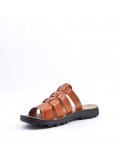 Man sandal in faux leather