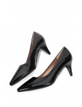 Women's faux leather heeled pumps