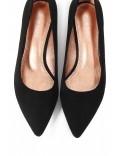 Faux suede women's heeled pumps