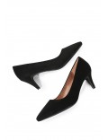 Faux suede women's heeled pumps