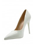 Women's faux leather heeled pumps