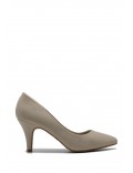 Faux suede women's heeled pumps