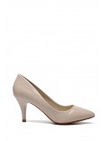 Women's faux leather heeled pumps