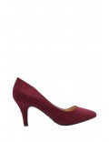 Faux suede women's heeled pumps