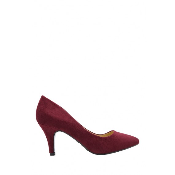 Faux suede women's heeled pumps