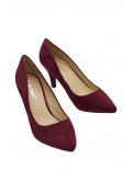 Faux suede women's heeled pumps