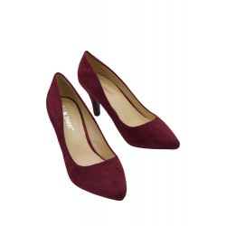 Faux suede women's heeled pumps