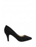 Faux suede women's heeled pumps