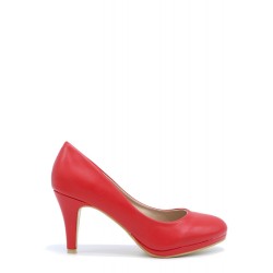 Escarpins à talon en simili cuir pour femme