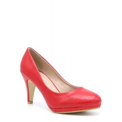 Escarpins à talon en simili cuir pour femme