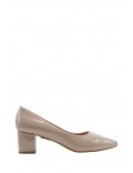 Women's faux leather heeled pumps