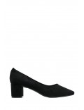 Faux suede women's heeled pumps