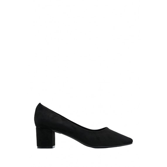 Faux suede women's heeled pumps