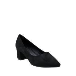 Faux suede women's heeled pumps