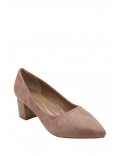 Faux suede women's heeled pumps