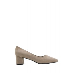 Faux suede women's heeled pumps