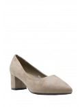 Faux suede women's heeled pumps