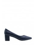 Women's faux leather heeled pumps