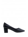 Women's faux leather heeled pumps