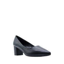 Women's faux leather heeled pumps