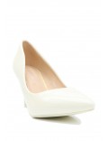 Women's faux leather heeled pumps