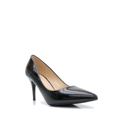 Women's faux leather heeled pumps