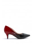 Women's faux leather heeled pumps